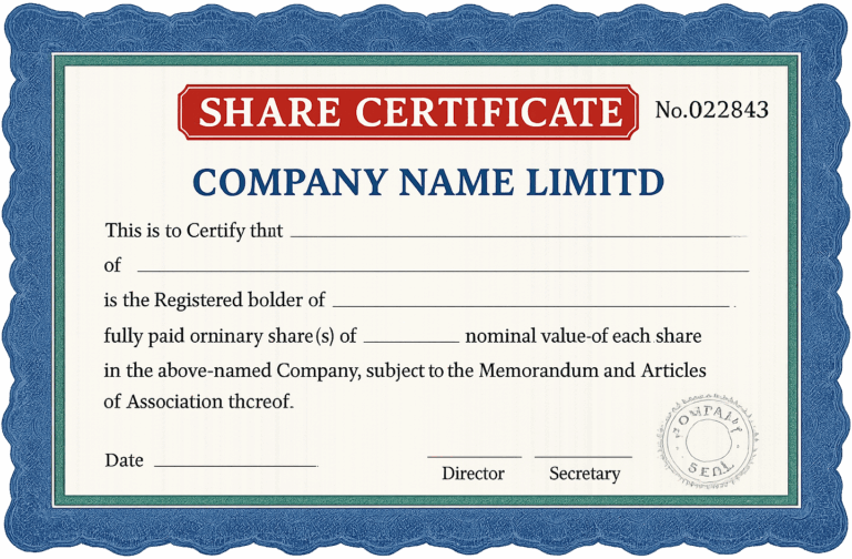 Share Certificate