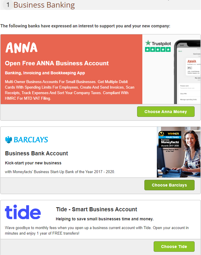 Business banking options